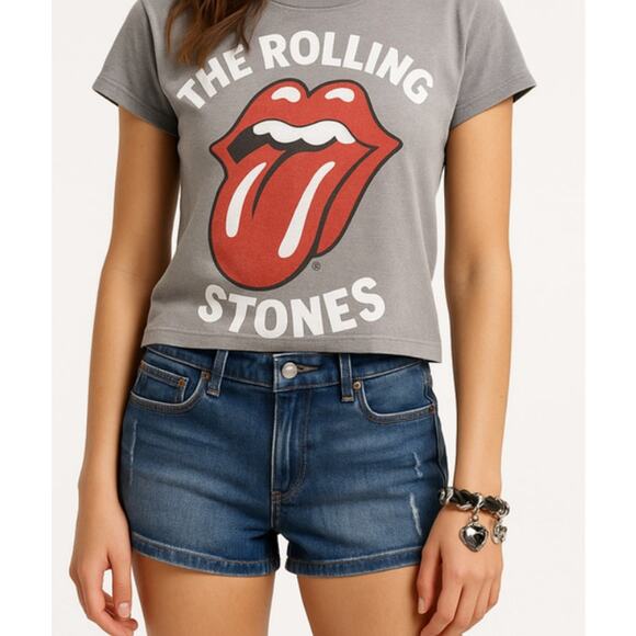 Silver Beaded Charm Bracelet w/ Crystal Heart & Flower Dangles - Picture 1 of 8